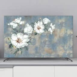 Capa de TV interna com impressão de flores, capas de proteção de TV para TVs LED/LCD, protetor de tela à prova de poeira, tecido macio, montagem na parede, capa de exibição de mesa, decoração de sala