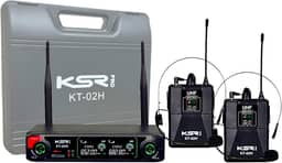 Microfone Sem Fio Headset Duplo Profissional Ksr KT02H PRO