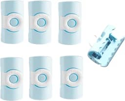 Prendedores de lençol cilíndricos, fixadores de lençol ajustáveis sem agulha que seguram acessórios de cama deslizantes e caem para a maioria dos colchões, há um fecho tipo donut, clipes de vedação de