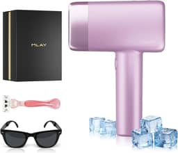 Depilador a Laser IPL MLAY T14 com Sistema de Resfriamento, Cabeça Substituível, Aprovado pela ANVISA, 1,5 Milhão de Flashes, Depilação Indolor e Eficaz para Corpo e Rosto(Rosa)