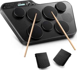 Bateria Eletrônica Portátil 7 Pads Voik BEAT-70 Com Baqueta