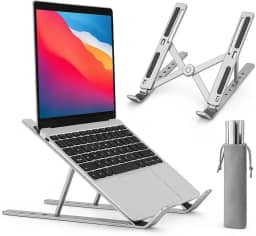 Suporte Ajustável para Notebook – Base Ergonômica Antiderrapante e Dobrável para Apoio de Notebook, Suporte MacBook e Laptops – Compatível com Todas as Marcas, Ideal para Trabalho e Home Office