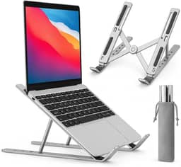 Suporte Ajustável para Notebook – Base Ergonômica Antiderrapante e Dobrável para Apoio de Notebook, Suporte MacBook e Laptops – Compatível com Todas as Marcas, Ideal para Trabalho e Home Office