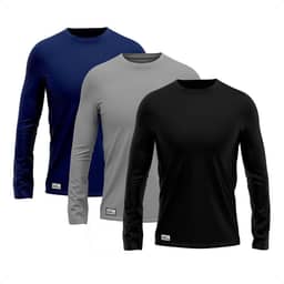 Kit 3 Camisetas UV Camisa Lisa Proteção Solar Segunda Pele MXC BRASIL