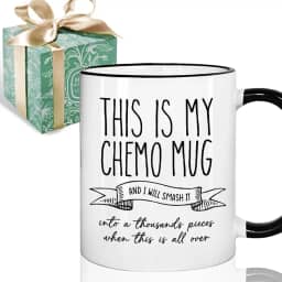 Caneca de café This Is My Chemo de 325 ml, presente para pacientes de tratamento de quimioterapia, presentes de câncer, presente de cuidados com quimioterapia para mulheres, homens, amigos, família
