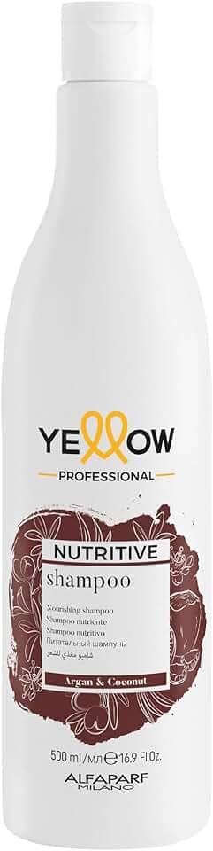 Yellow Nutritive Shampoo para Cabelo Seco e Muito Seco - Restaura a vitalidade do cabelo - Nutre e Proporciona Brilho e Maciez - Qualidade Profissional de Salão 500ml