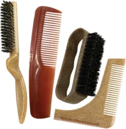 MARILU KIT CUIDADOS MASCULINOS - 1 ESCOVA BARBA, 1 PENTE MODELADOR DE BARBA, 1 ESCOVA DE ACABAMENTO P CORTE MASCULINO 1 PENTE MASCHIO