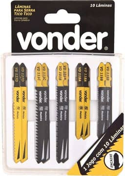 Jogo De Lâminas De Serra Tico-tico, Com 10 Peças Vonder