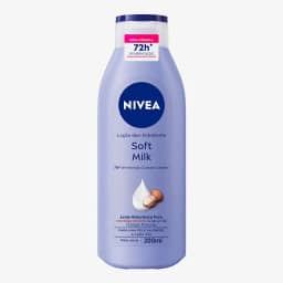 NIVEA Hidratante Desodorante Soft Milk 200ml - Hidratação para pele seca, com textura leve e sensação de suavidade que deixa a pele macia, cheirosa e hidratada por 48h