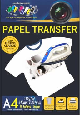 Inkjet Tecidos Claros 150G A4 Pacote C/ 10 Folhas