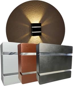 KIT 4 Arandelas slim 2 frisos luminária moderna interna Ou externa |DEPARTAMENT STORE (PRETO)