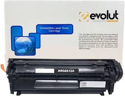 Toner Compatível para Q2612A 2612 12A Marca Evolut para 1020 1022 1022n 1022nw 3020 3050n 3052 M1005 M1319f Preto 2.000