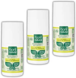 Kit 3 Desodorantes Roll-On Coco e Toranja 55ml - Boni Natural