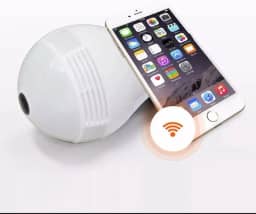 Camera Lampada Alta Definicao 360 Panoramica Espia Wifi Ip Seguraca Vr V380