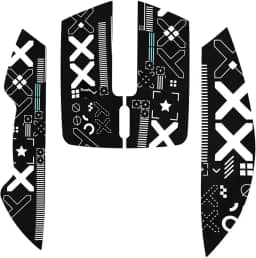 Adesivos para Attack Shark X11 Grip Tape Antiderrapantes para Mouse Gamer, Preto, Material Resistente ao Desgaste, Absorvente de Suor, Proteção Anti-riscos