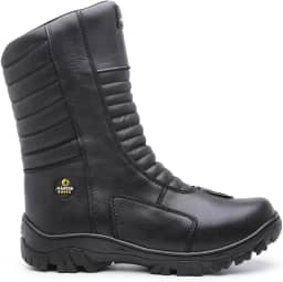 Bota para Motociclismo Dakkar em Couro Palmilha Anatômica Cano Alto