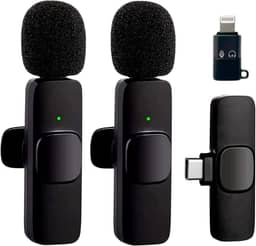 Microfone Lapela Sem Fio Bluetooth - Kit com 2 Microfonones | Redução de Ruído - 10h de Uso - Compatível com iPhone e Android | Linha Premium A'Gold | Ideal para Gravar Vídeos e Podcasts