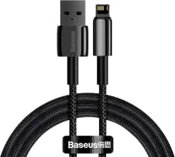 Cabo USB C, Baseus 20W PD3.0 para Carregamento Rápido, Cabo USB para Lightning em Liga de Zinco Trançado em Nylon, para iPhone 14/Pro/Plus/Pro Max, iPad (USB A/Lightning, 1m)