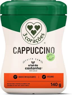 3 Corações Bebida Vegetal Cappuccino A Tal da Castanha, Pote 140G
