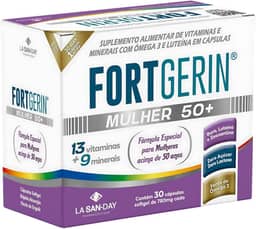 Fortgerin Mulher 50+ (30 Cápsulas) - Com 13 vitaminas e 9 minerais. Com boro e Zeaxantina e Ômega 3