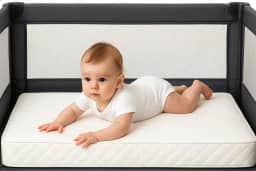 Colchão para Chiqueirinho Bebê 100cmx70cmx10cm Um Lado Impermeável Anti Ácaro