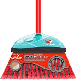 Vassoura Multiuso com Cabo, Condor, Laranja/Verde/Rosa