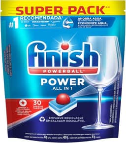 Finish Powerball Detergente para Lava Louças, Tabletes com Secante, 30 Tabletes