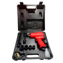 Kit Chave de Impacto Pneumática 1/2" 400Nm com Soquetes 9 a 27mm Extensor e Acessórios Profissional - Sigma Tools