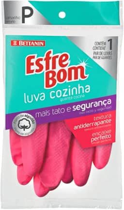 EsfreBom - Luva de Cozinha com Encaixe Perfeito, Tamanho P, Cor Rosa, Bettanin