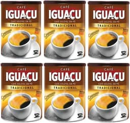 Café Iguaçu Solúvel Em Pó Lata 200g Kit C/6 Unidades