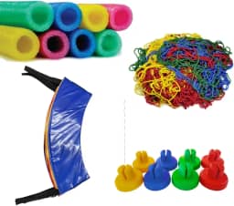 Kit de Renovação para Cama Elástica 3,05m – 8 Isotubos e Ponteiras + Rede + Protetor de Molas