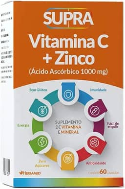 Herbamed Supra Vitamina C + Zinco - 60 Cápsulas -