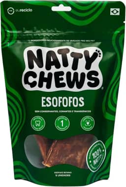 Mordedor Carpaccio Natty Chews Esôfago Bovino Desidratado Para Cães - 5 Unidades