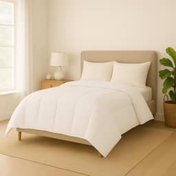 Edredom Dupla Face Matelado Grande Hipoalergênico Toque Macio (Branco, Casal Queen)