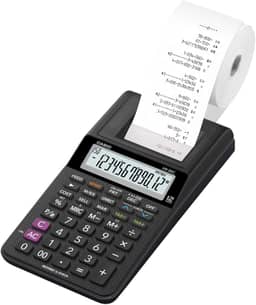 Calculadora Com Bobina HR-8RC-WE-B-DC 12 Dígitos Preta Casio