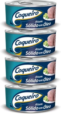 Kit 4 Latas Atum Coqueiro Sólido em Óleo 170g