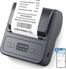 Mini Impressora Térmica Portátil de Recibos 80mm, Conectividade Bluetooth Compatível com Android, iOS e Windows, Velocidade de Impressão: 70–90 mm/s, 203DPI, Adequada para Imprimir Recibos e Bilhetes