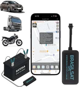 Brasilsat GPS – Rastreador Veicular GPS Veicular Com Aplicativo em Tempo Real No Celular E Instalação Rapida na bateria do carro. Carro Caminhao Moto Carro Eletrico