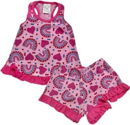 Pijama Baby Doll Infatil Menina Verão 1 a 16 Anos