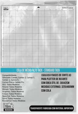 Kit 2 Bases de Corte A3 com Cola Compatível Silhouette Cameo e Outras Plotters de Recorte