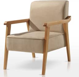 Poltrona Lina Agarb Decor Cor:Linho Bege