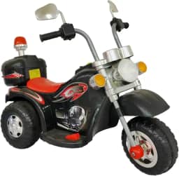 Bang Toys - Moto Elétrica Infantil Guardian X 6V - com Luz de LED, Sons Realistas e Acelerador no Pedal - Suporta até 25kg - Cor Preta