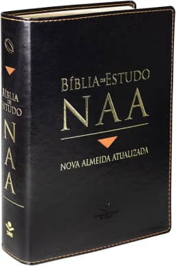 Bíblia de Estudo NAA | SBB | Bíblia de Estudo NAA - Capa em couro sintético, preta: Nova Almeida Atualizada (NAA)