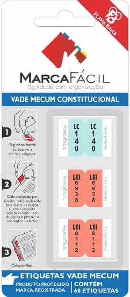 Etiquetas Vade Mecum Constitucional Flávia Bahia ..
