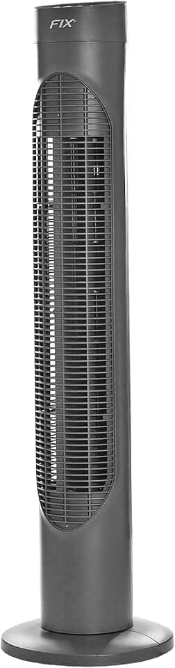 Ventilador Torre Preto com 3 Velocidades 86cm 127V - FIX (FXV05002)
