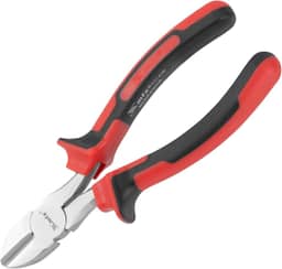 MTX Alicate de Corte Diagonal Nickel 6" (160 mm) – Aço Cromo-Vanádio, Revestimento Niquelado, Cabo Dupla Injeção