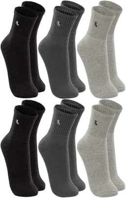 Kit 6 Pares Meias Lupo 3245 Cano Médio Algodão - Sortido