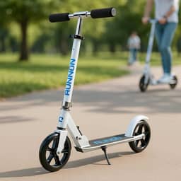 Patinete Dobravel Adulto Infantil 2 Rodas Grandes 20mm Com pezinho Guidão Regulagem de Altura Freio Traseiro até 90kg