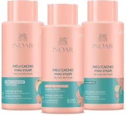 Inoar, Meu Cacho Meu Crush Kit para Hidratação, Definição e Nutrição dos Cachos – 3x500ml