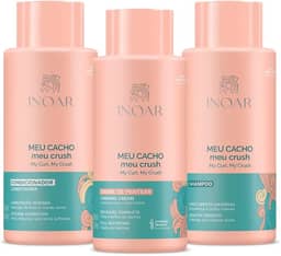 Inoar, Meu Cacho Meu Crush Kit para Hidratação, Definição e Nutrição dos Cachos – 3x500ml
